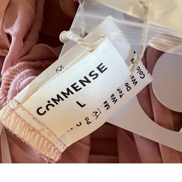 Patchwork Pink Asymmetrical Midi Skirt with Pleated Bottom, women's size L  NWT - Picture 8 of 9